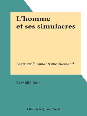 cover image of L'homme et ses simulacres